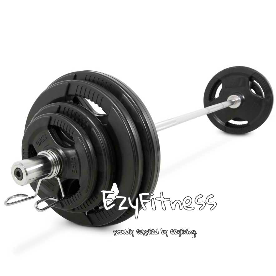 Power Cage with Lat Bar+ 76KG weights combo (60KG Plates+2.2m Bar 16KG) - www.ezyliving.co.nz