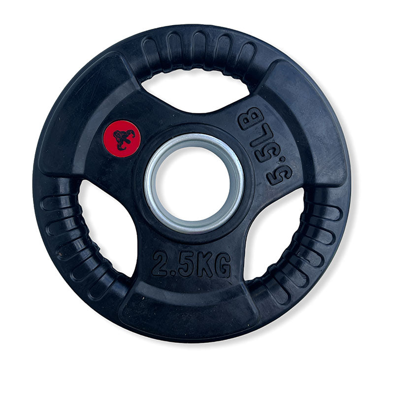 2.5KGx2 Tri-Grip Rubber Plates Weights 50mm Olympic (EZ043-1x2) (EZ043-1) - www.ezyliving.co.nz