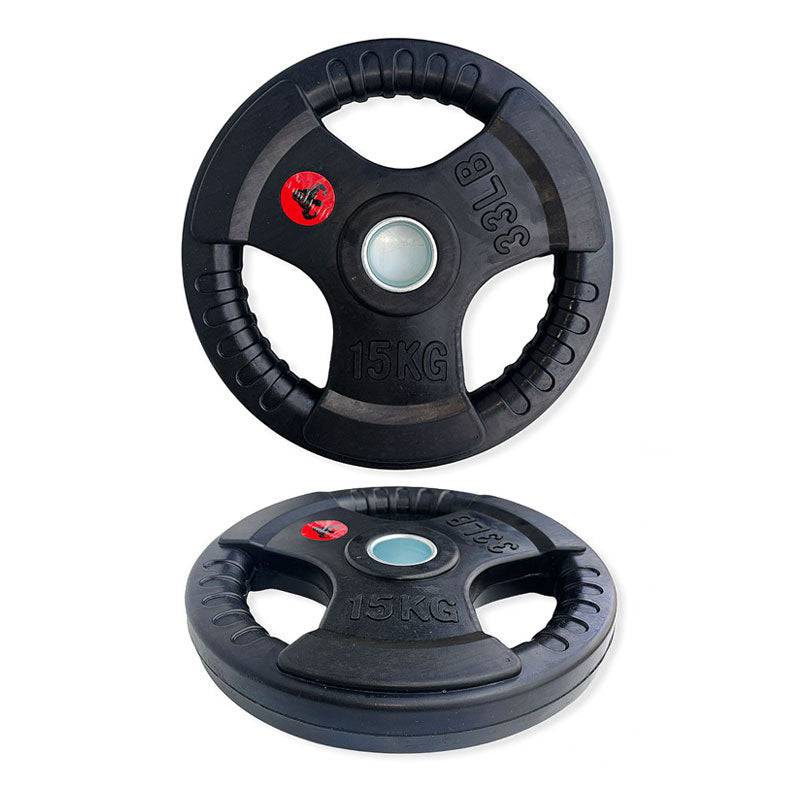 15KGx2 Tri-Grip Rubber Plates Weights 50mm Olympic (EZ043-5X2) - www.ezyliving.co.nz