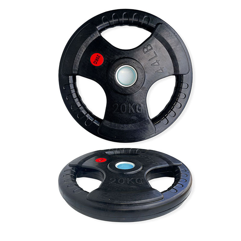 20KGx2 Tri-Grip Rubber Plates Weights 50mm Olympic (EZ043-6X2) - www.ezyliving.co.nz