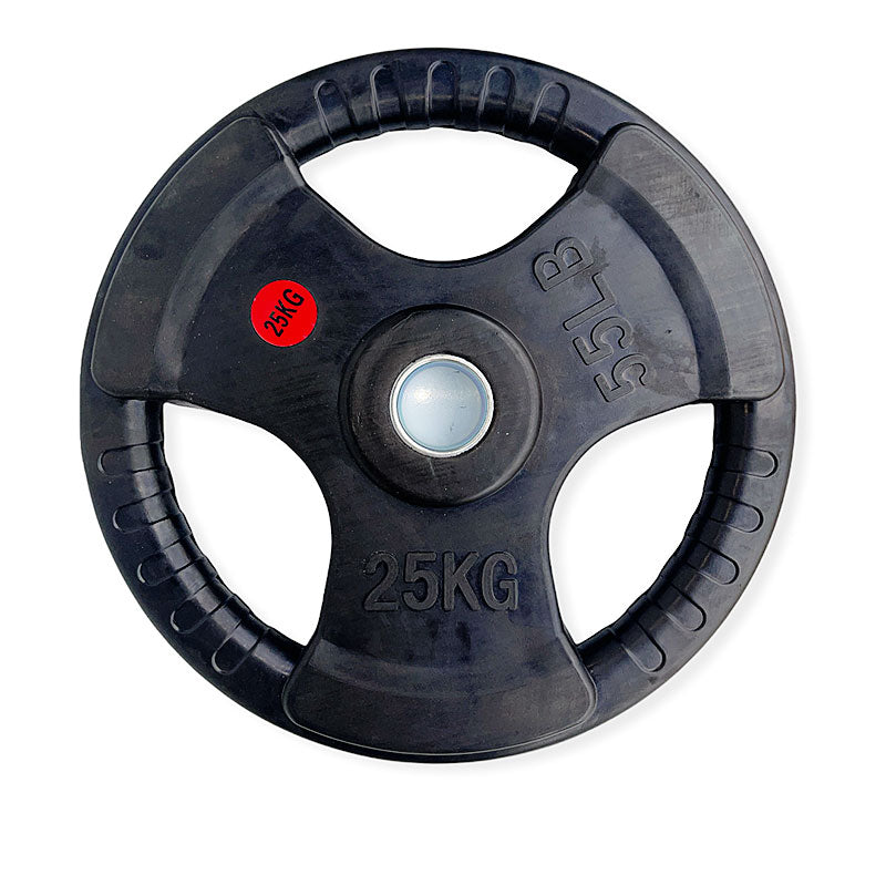 25KGx2 Tri-Grip Rubber Plates Weights 50mm Olympic (EZ043-7X2) - www.ezyliving.co.nz