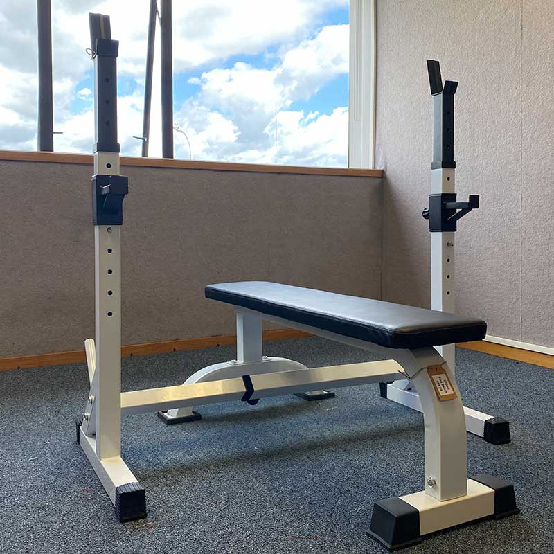 Squat Rack + Flat Bench Home Gym Combo (EZ058+068) - www.ezyliving.co.nz