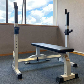 Squat Rack + Flat Bench Home Gym Combo (EZ058+068) - www.ezyliving.co.nz