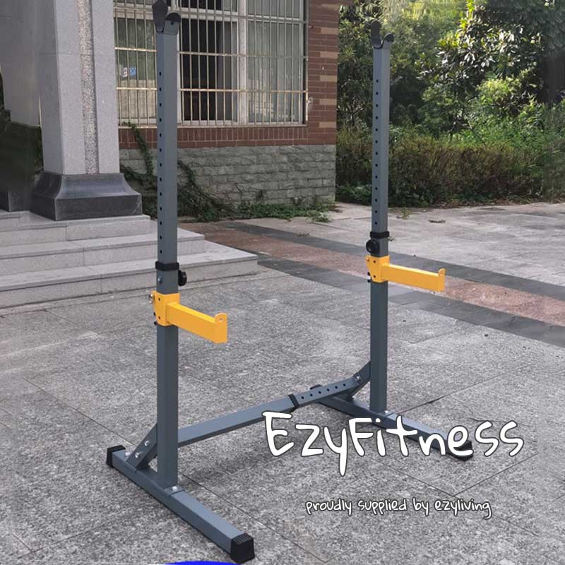 Foldable Bench + Squat Rack (EZ006+062)HOME GYM PACKAGE - www.ezyliving.co.nz