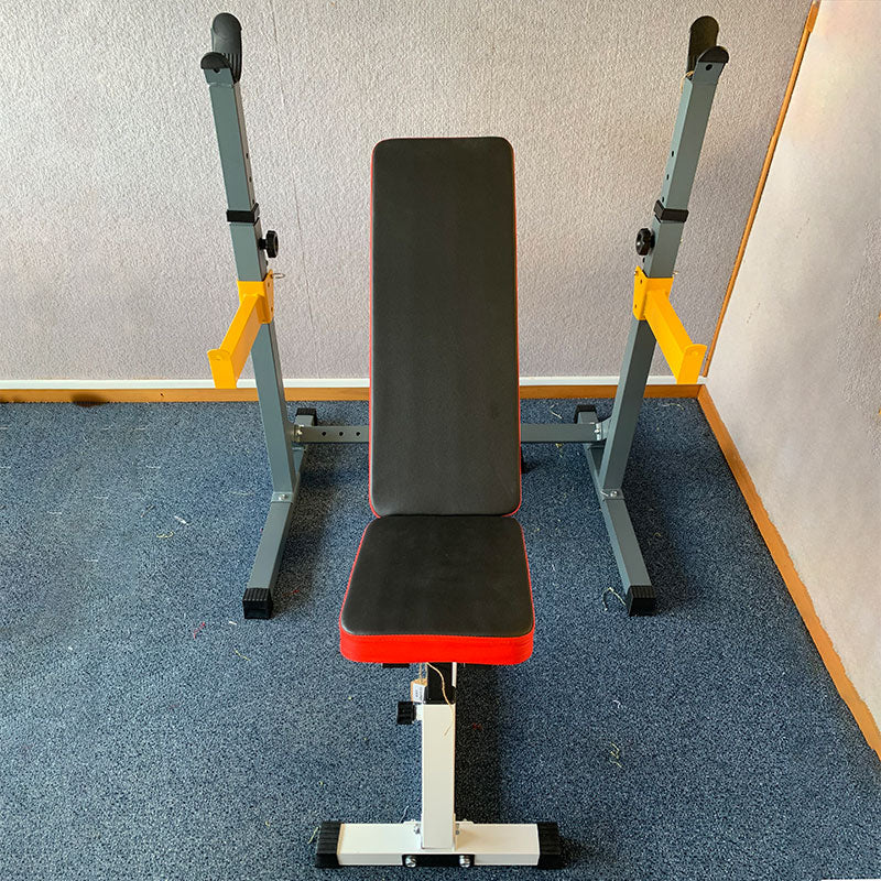 Squat Rack with Safety Bars + Foldable Bench (EZ062+053) HOME GYM - www.ezyliving.co.nz