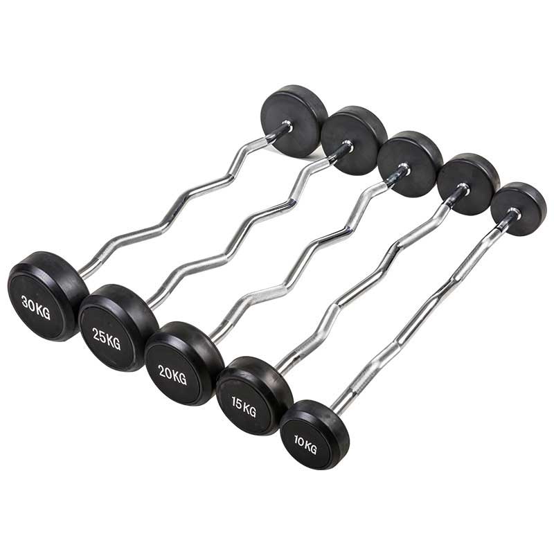 100KG Fixed Barbell + Barbell Stand (EZ130 Curl) - www.ezyliving.co.nz