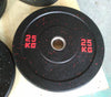 25KGX2 Bumper Plates Black Rubber D:450mm 50mm (EZ221-5X2) A pair - www.ezyliving.co.nz