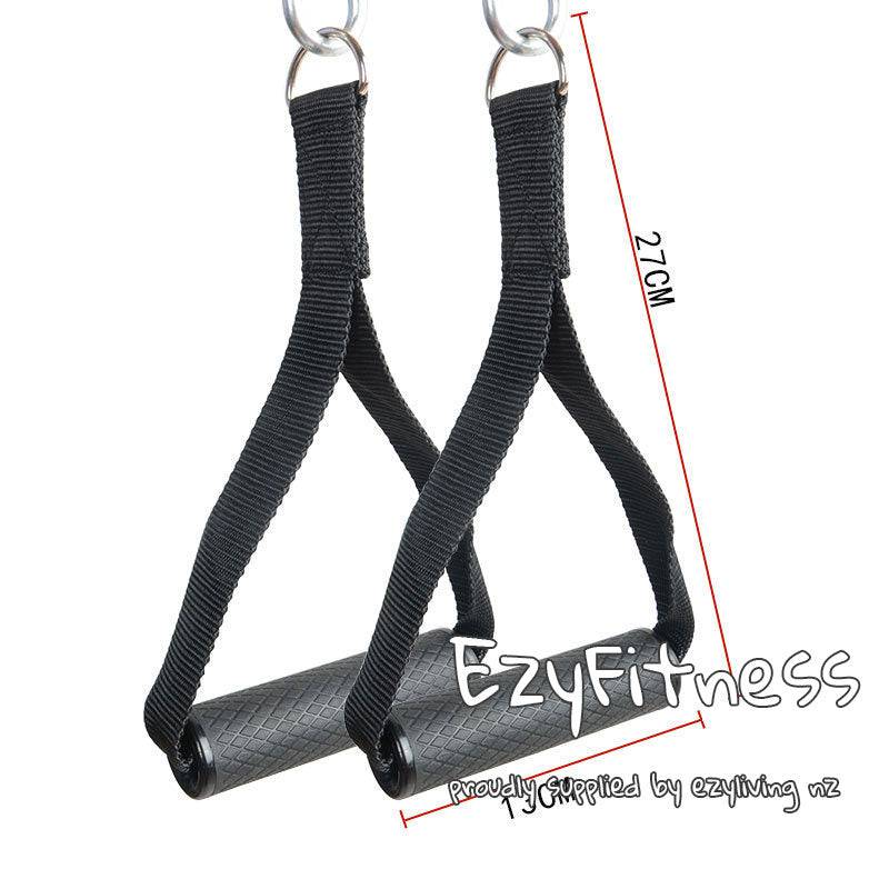 (EZ164) Adjustable Nylon Handles Body Weights Training Cable Machine Attachment - www.ezyliving.co.nz