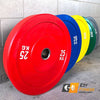 25KG x 2 Color Bumper Plates D:445mm Barbell Weights (EZ166-5x2) - www.ezyliving.co.nz