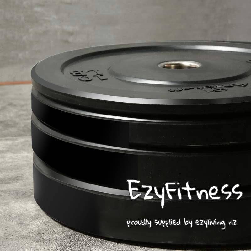 40KG Set - Bumper Plates Black Rubber 510MM for 50mm Olympic Bar (EZ167C40KG) - www.ezyliving.co.nz