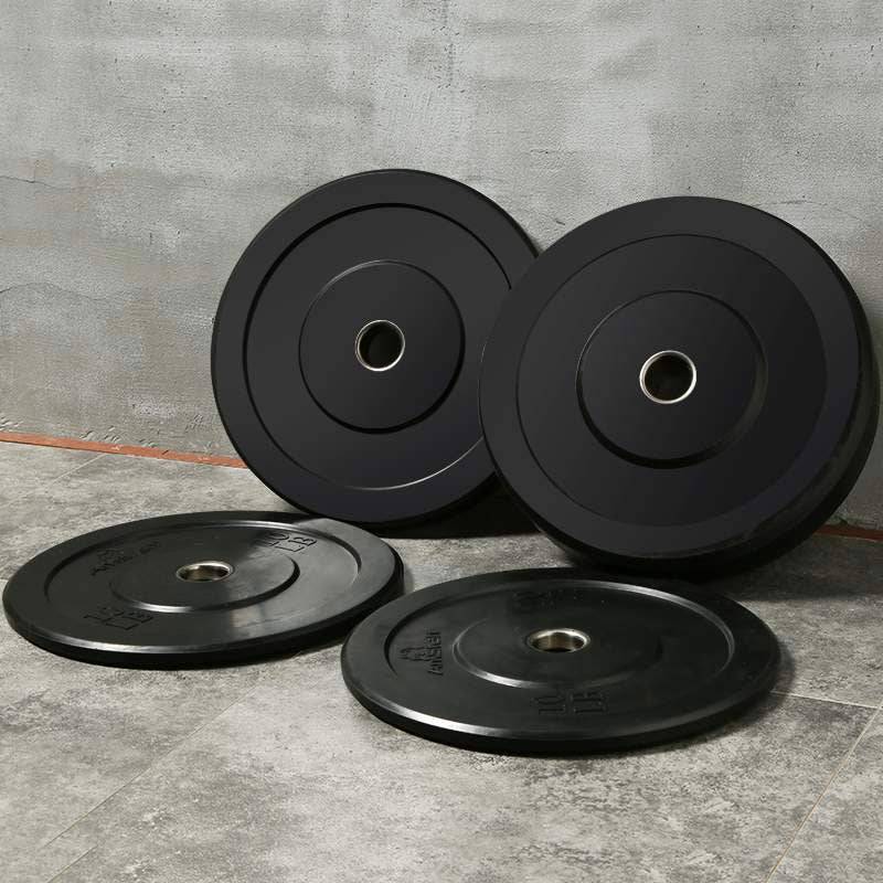 40KG Set - Bumper Plates Black Rubber 510MM for 50mm Olympic Bar (EZ167C40KG) - www.ezyliving.co.nz