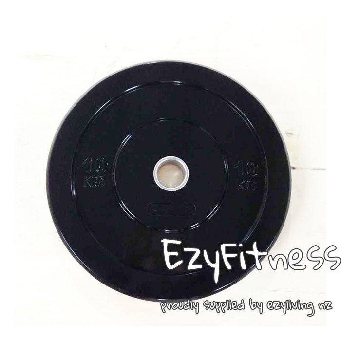 40KG Set - Bumper Plates Black Rubber 510MM for 50mm Olympic Bar (EZ167C40KG) - www.ezyliving.co.nz