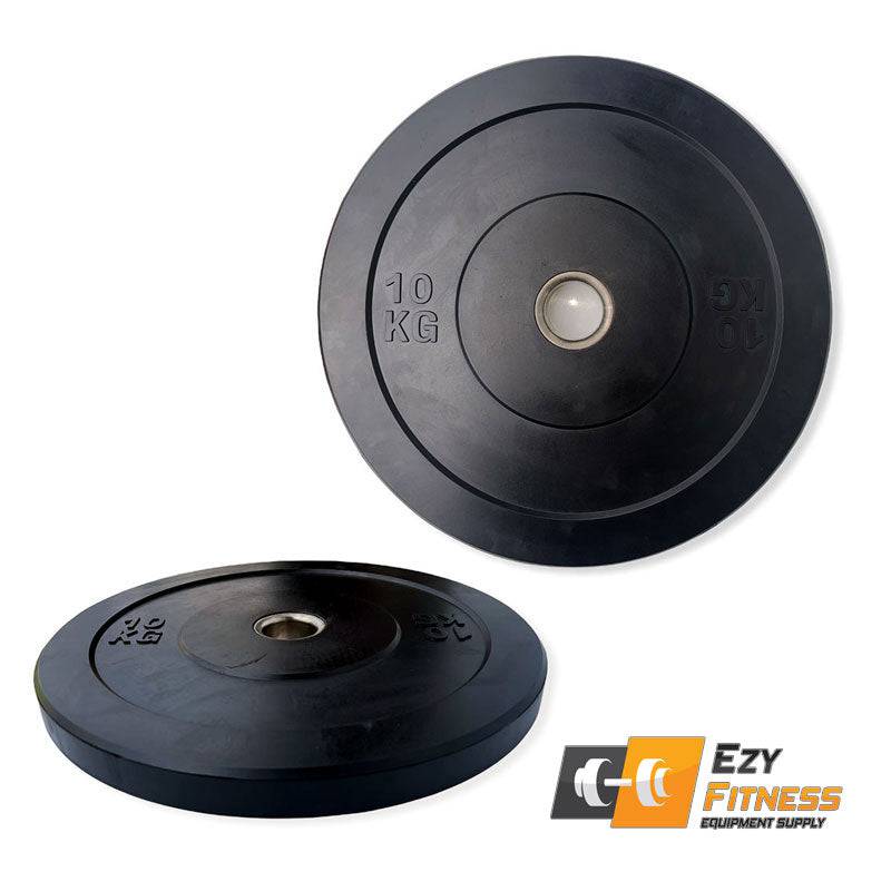 100KG Set - Bumper Plates Black Rubber 510MM for 50mm Olympic Bar (EZ167C100KG) - www.ezyliving.co.nz