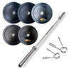 120KG Bumper Combo: 100KG Bumper Plates + 2.2m Bar 7ft Olympic Barbell 50mm (EZ167C100KG-040-7) - www.ezyliving.co.nz