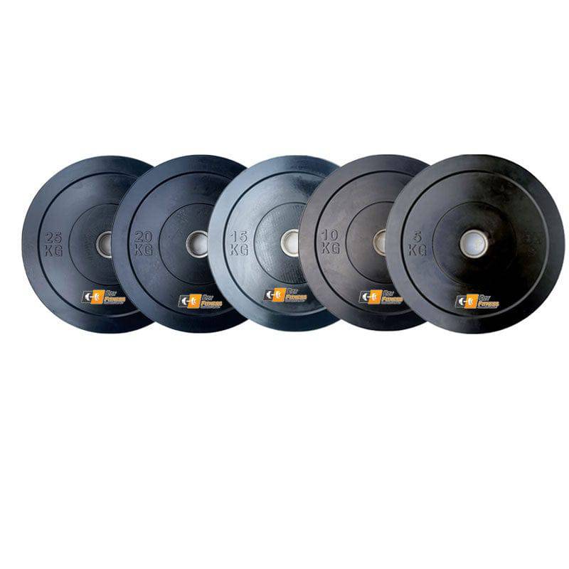 10KGx2 Bumper Plates Black Rubber 510MM 50mm (EZ167-2x2) - www.ezyliving.co.nz