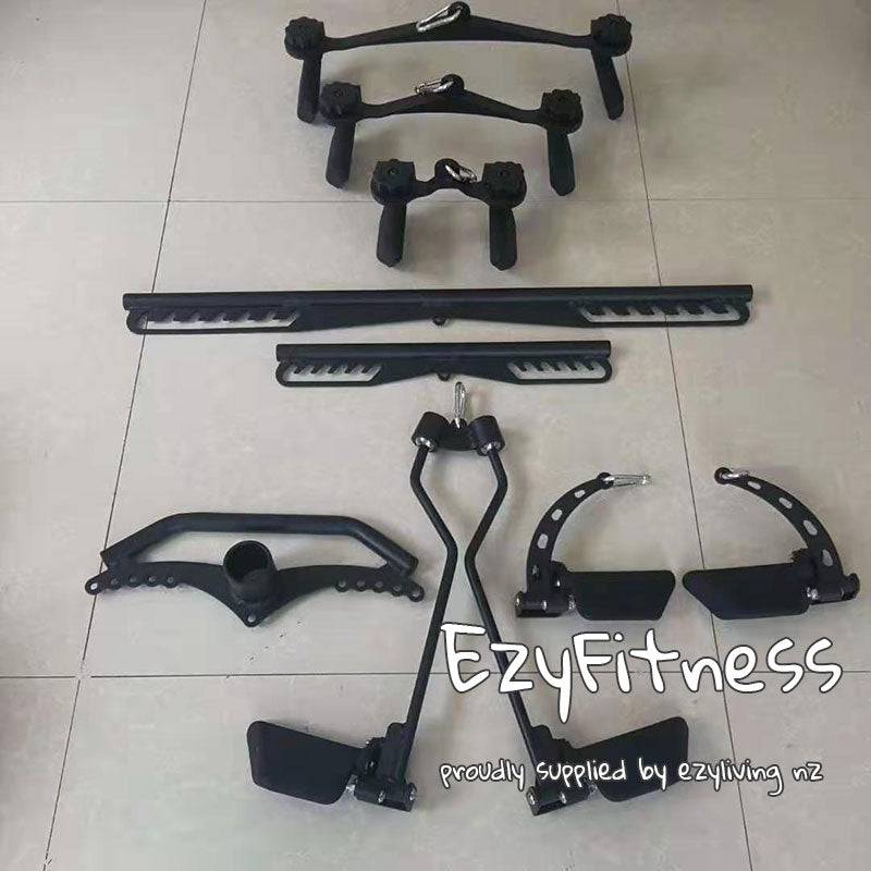 8 pieces Pro Grip Lat Pulldown Bars/ Lat Bar/ Tricep Lat Pull Down Bars (BLACK) EZ168 - www.ezyliving.co.nz