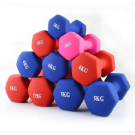 Rubber Dumbbells Hex (assorted color) EZ213 - www.ezyliving.co.nz