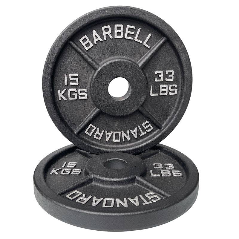 100KG Barbell Combo: 700lbs Bar 2.2m Bar Crossfit+80KG Cast Iron Plates - www.ezyliving.co.nz