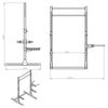 Squat Rack 2.1m (EZ236) Solid Frame Rating 400KG - www.ezyliving.co.nz