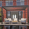 Louvred Pergola 3x4m Charcoal Colour - www.ezyliving.co.nz