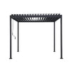 Louvred Pergola 3x3m Black Colour - www.ezyliving.co.nz