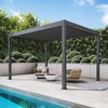 Louvred Pergola 3x4m Black Colour - www.ezyliving.co.nz