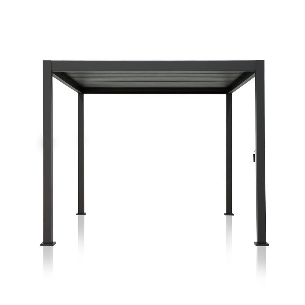 Louvred Pergola 3x3m Charcoal Colour - www.ezyliving.co.nz