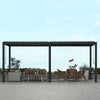 Louvre Roofing System 4x6m 2.48m Grey Freestanding Aluminium Pergola - www.ezyliving.co.nz