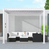 Louvred White Colour Pergola 3x3m with 3 Blinds Set - www.ezyliving.co.nz