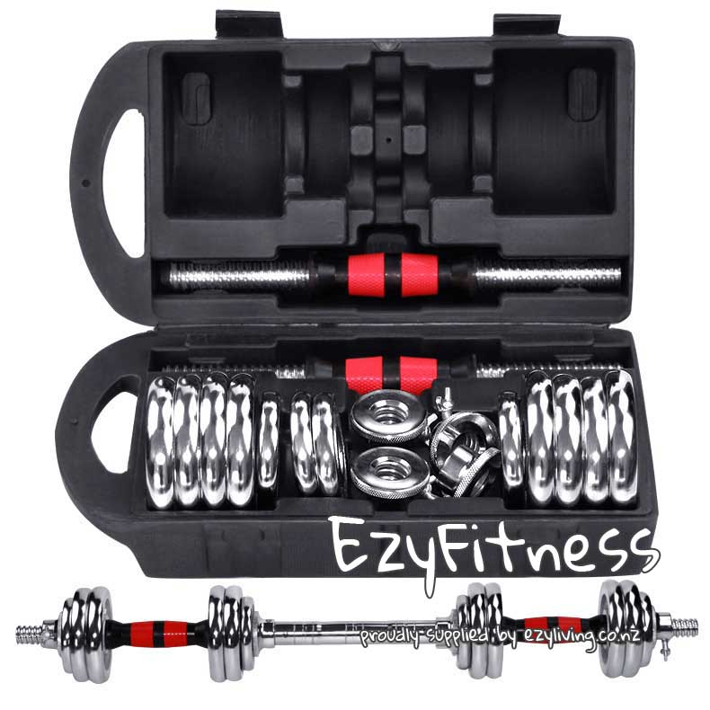 30KG Dumbbells + Barbells Set Adjustable (EZ067-30) - www.ezyliving.co.nz