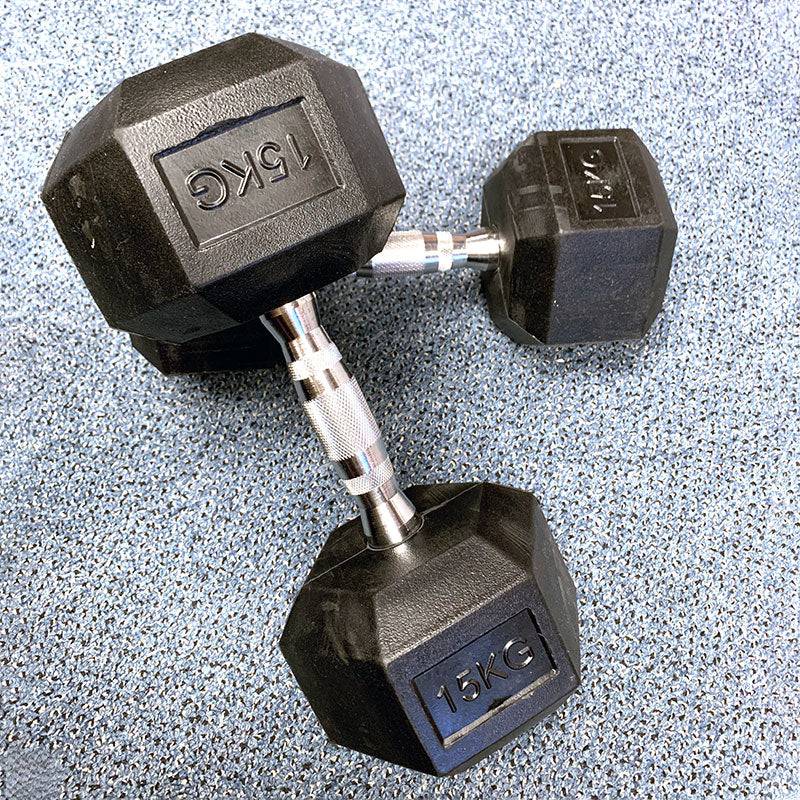 105KG Hex Dumbbells Combo - 6 Pairs Set with Rack (EZ211C105KG+046) - www.ezyliving.co.nz