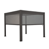 4m Pergola Retractable Zip Side Blinds Black - www.ezyliving.co.nz